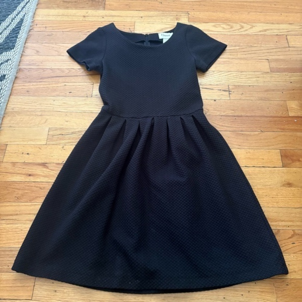 Ganni Black Textured A Line Dress Size XS
